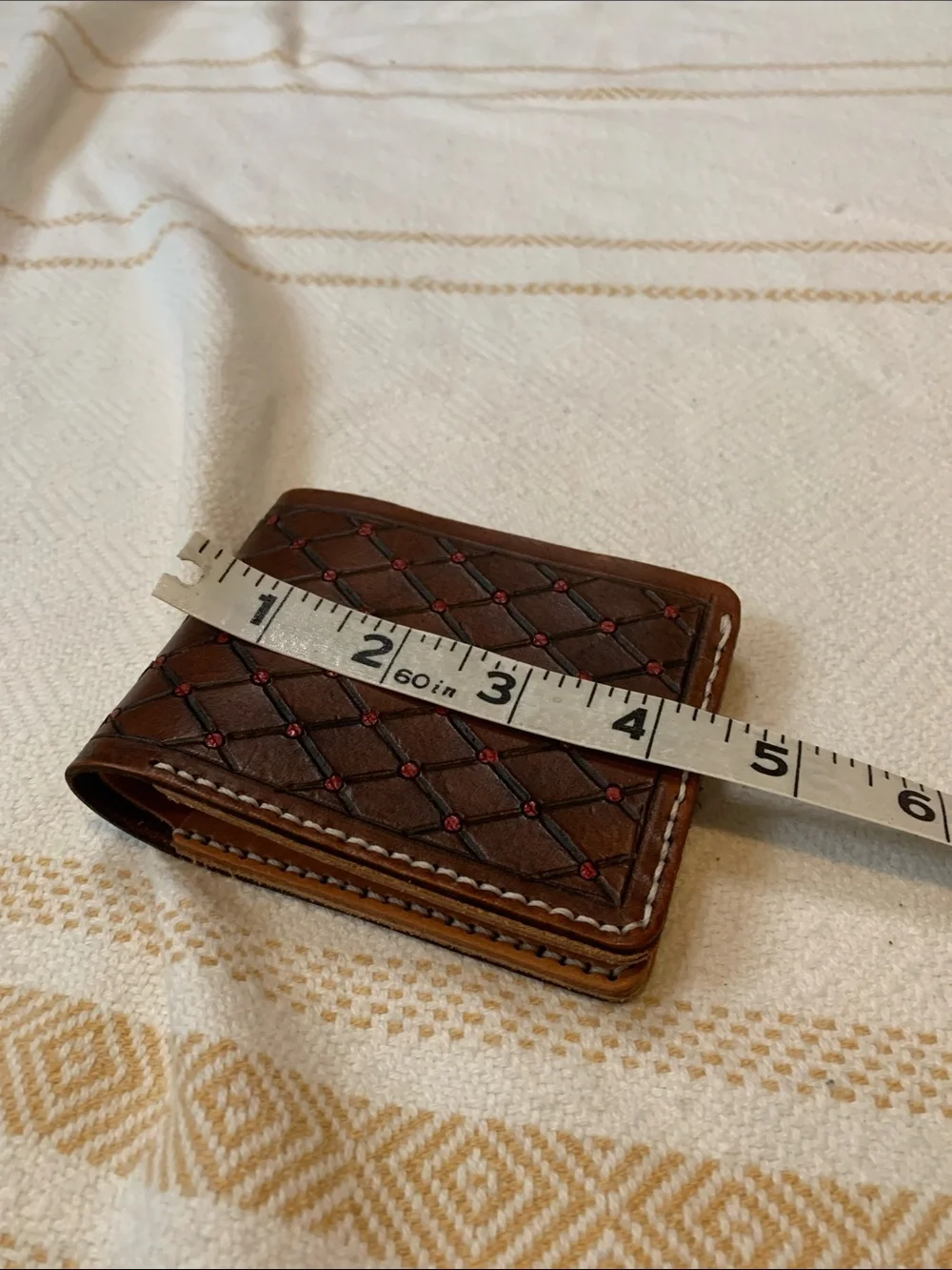 Stitched Leather Bi-fold Wallet